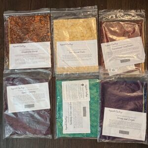 Keepsake Quilting Bali Medley of the Month Batik Fabric Lot of 6 Kits DIY Sewing